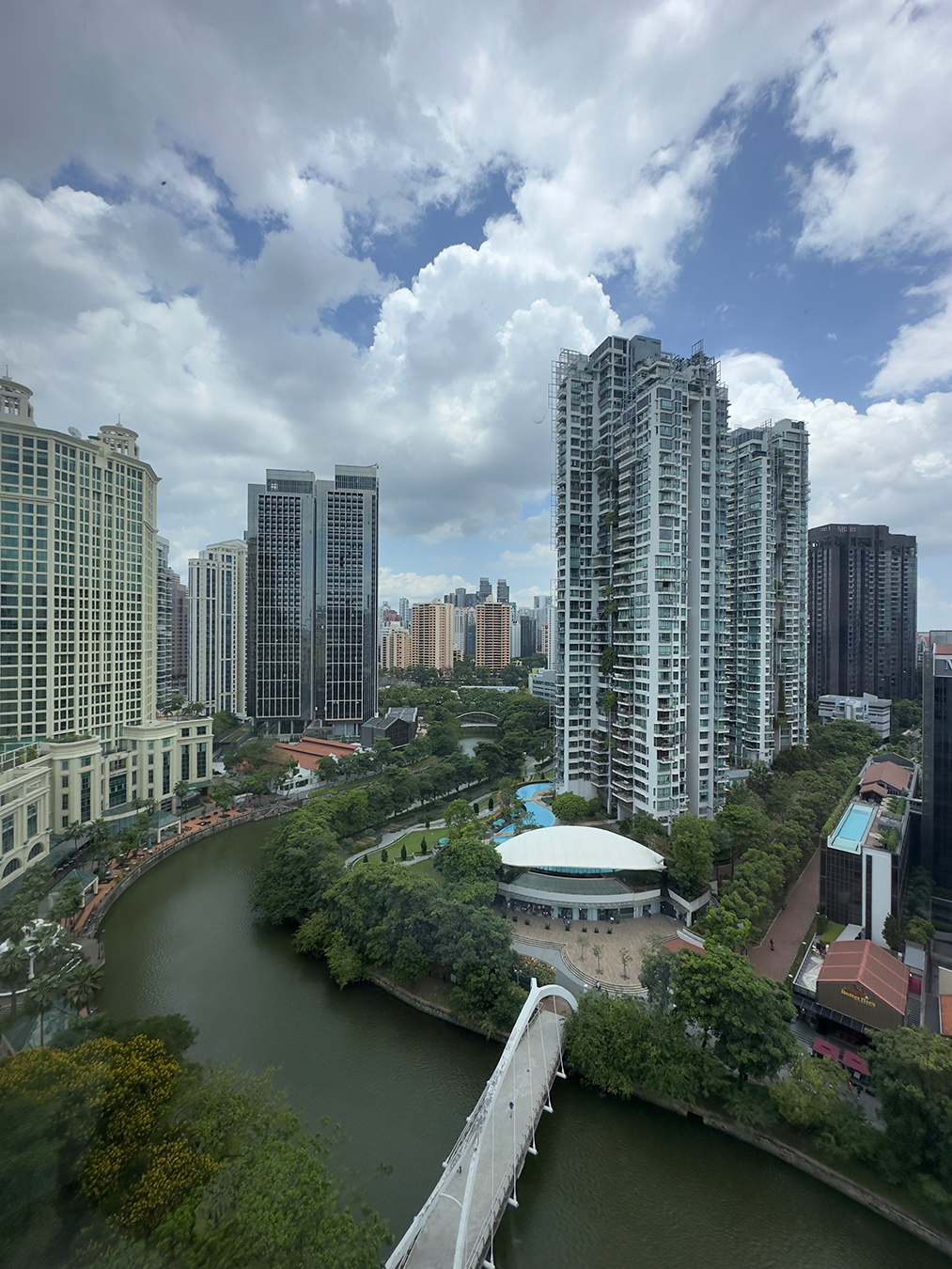 A city high-rise next to the river