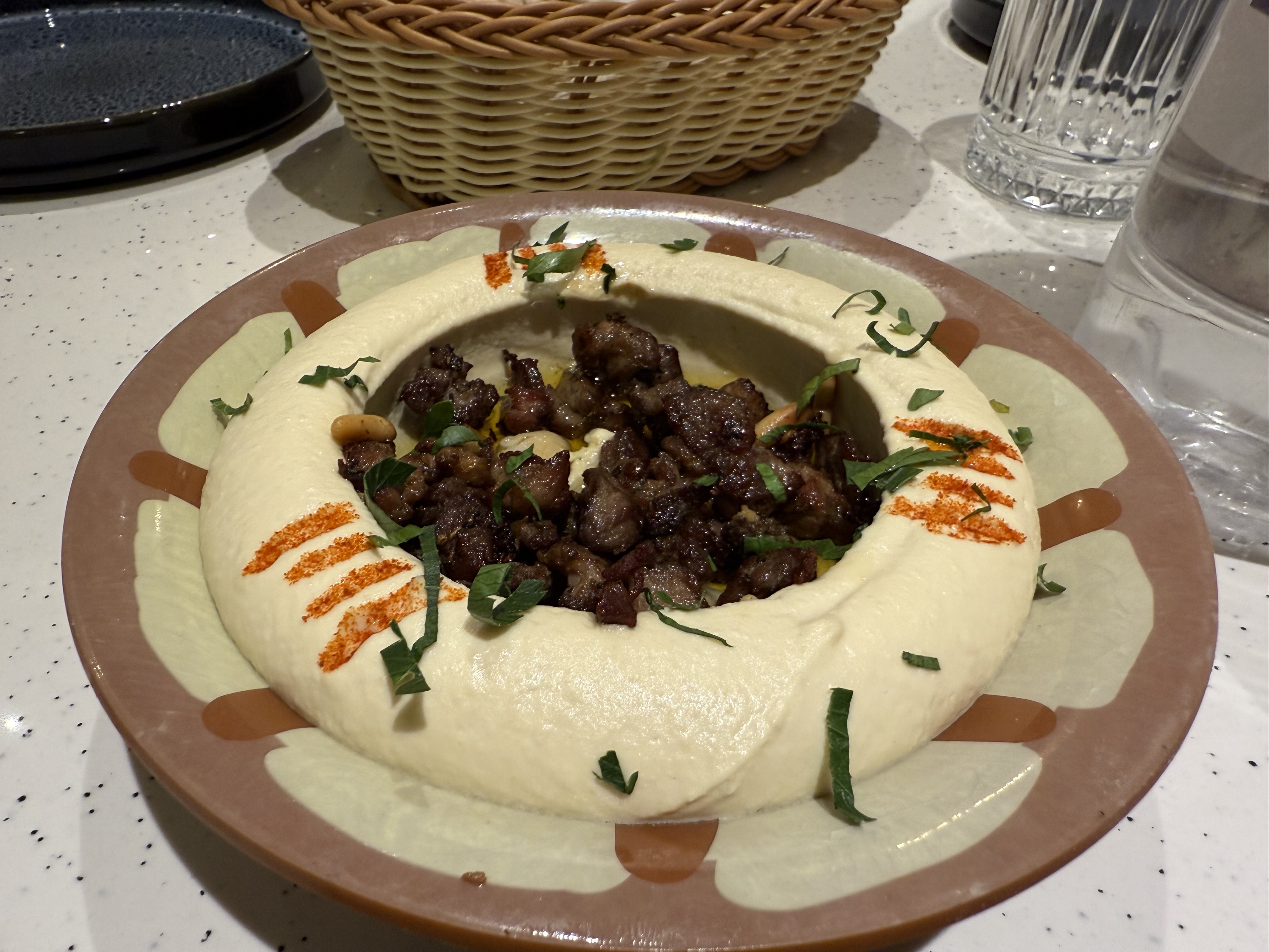 Classic Hummus with Grilled Lamb