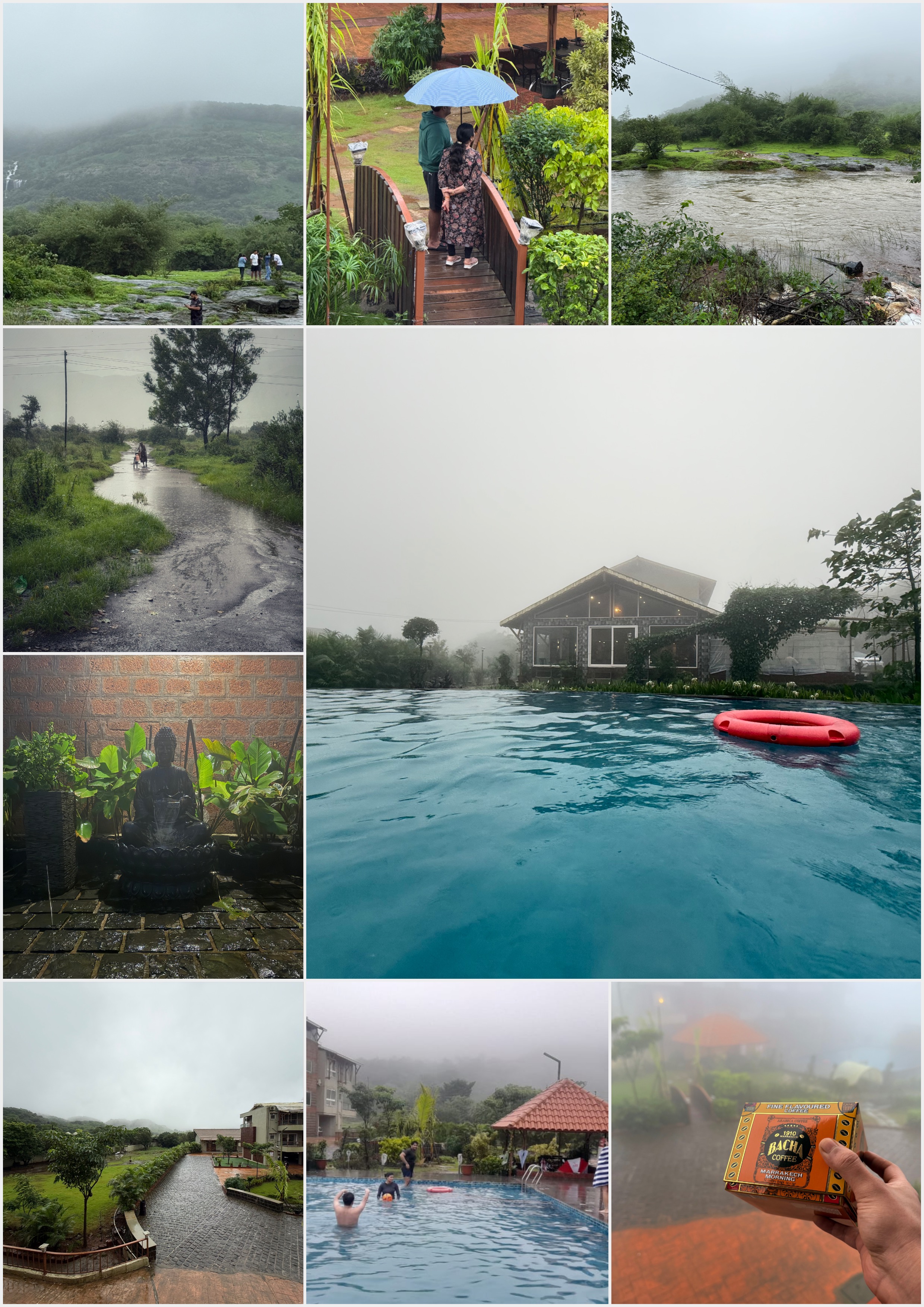 photo collage of choice events from the trip